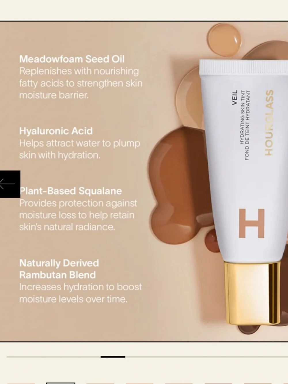 Hourglass Veil Hydrating Skin Tint — No. 9 - USED